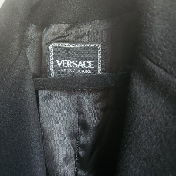 Versace Jeans Couture Black Wool Cashmere Blazer - Sz 6 - Picture 8 of 11